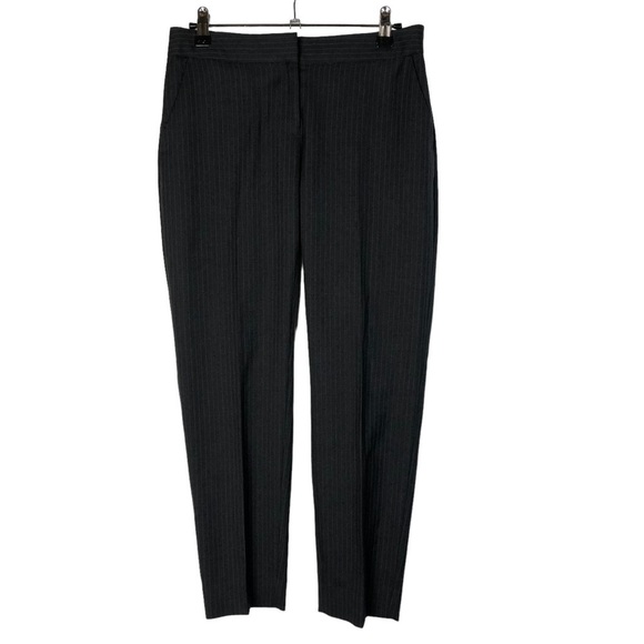J. Crew Petite Wear Everywhere Gray Pinstripe Dress Pants 0P - Picture 1 of 4
